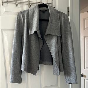 Banana Republic Gray Blazer with Wide Collar and Fitted Silhouette